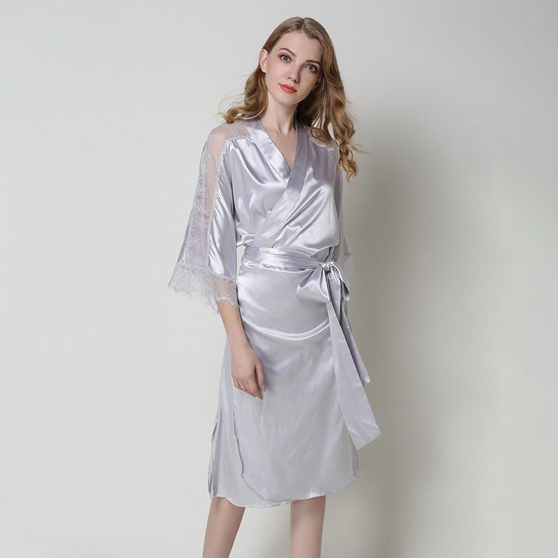 Women's Long Satin Robe