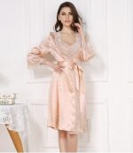 Luxury Silk Robe and Chemise Set