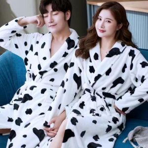 White Fleece Bathrobe