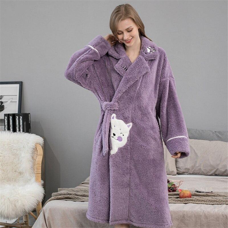 Purple Fleece Bathrobe