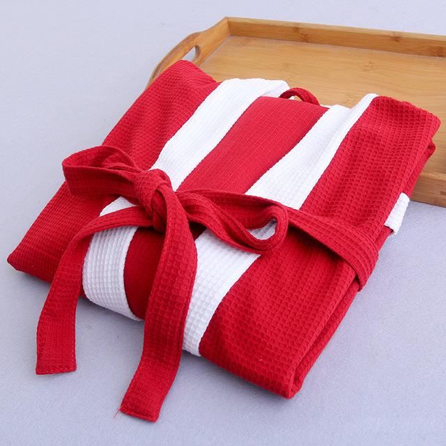 Red and White Bathrobe