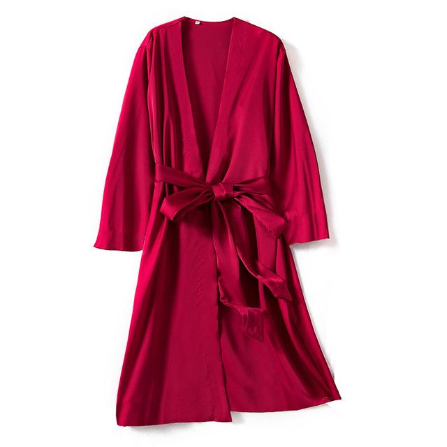 Red Satin Robe - Image 2