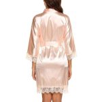 Beige Satin and Lace Robe