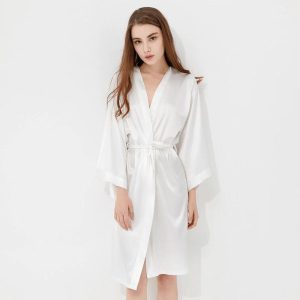 White Satin Robe
