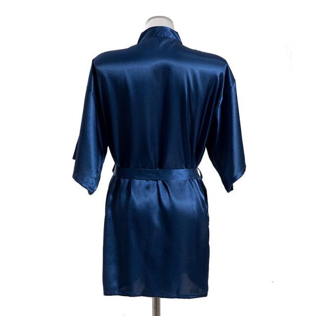 Blue Satin Robe - Image 2