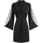 satin and lace robe