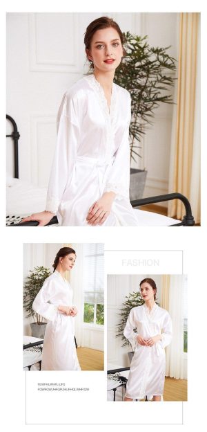 Mid-Length Satin Robe