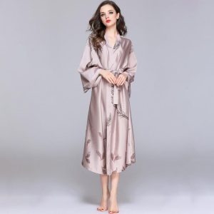 Women's Mid-Length Satin Robe