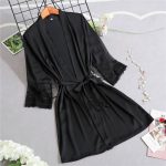 Black Satin Robe