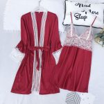 Satin Robe and Pajama Set
