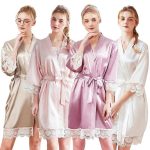 Pink Satin and Lace Robe