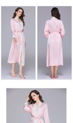 Women's Pink Satin Robe