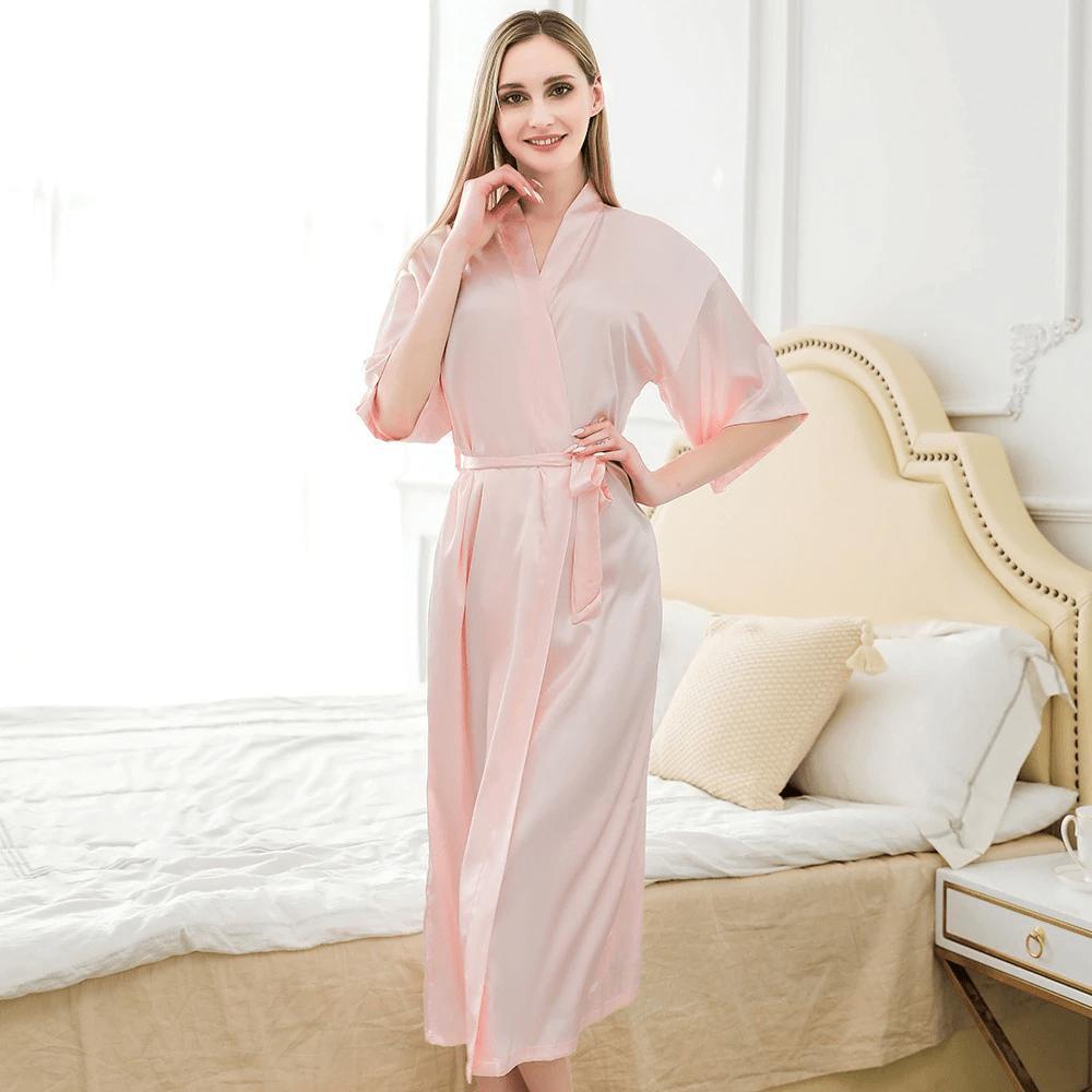 Pink Satin Robe - Image 2