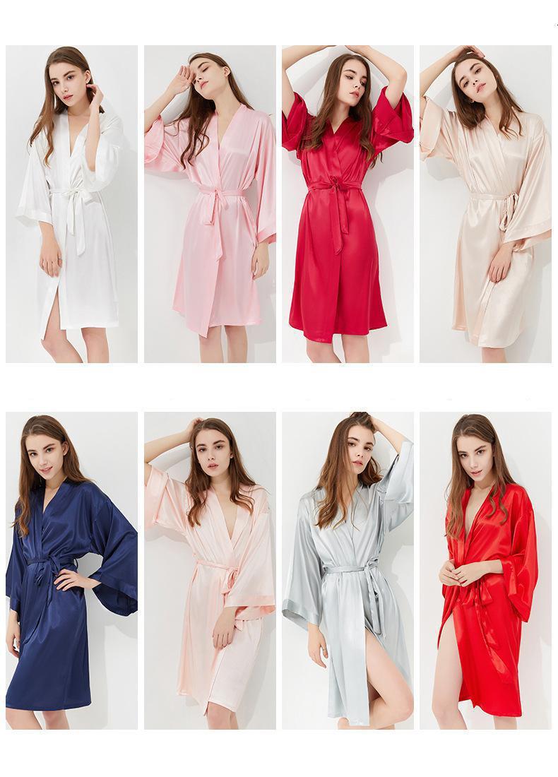 Pink-Red Satin Robe