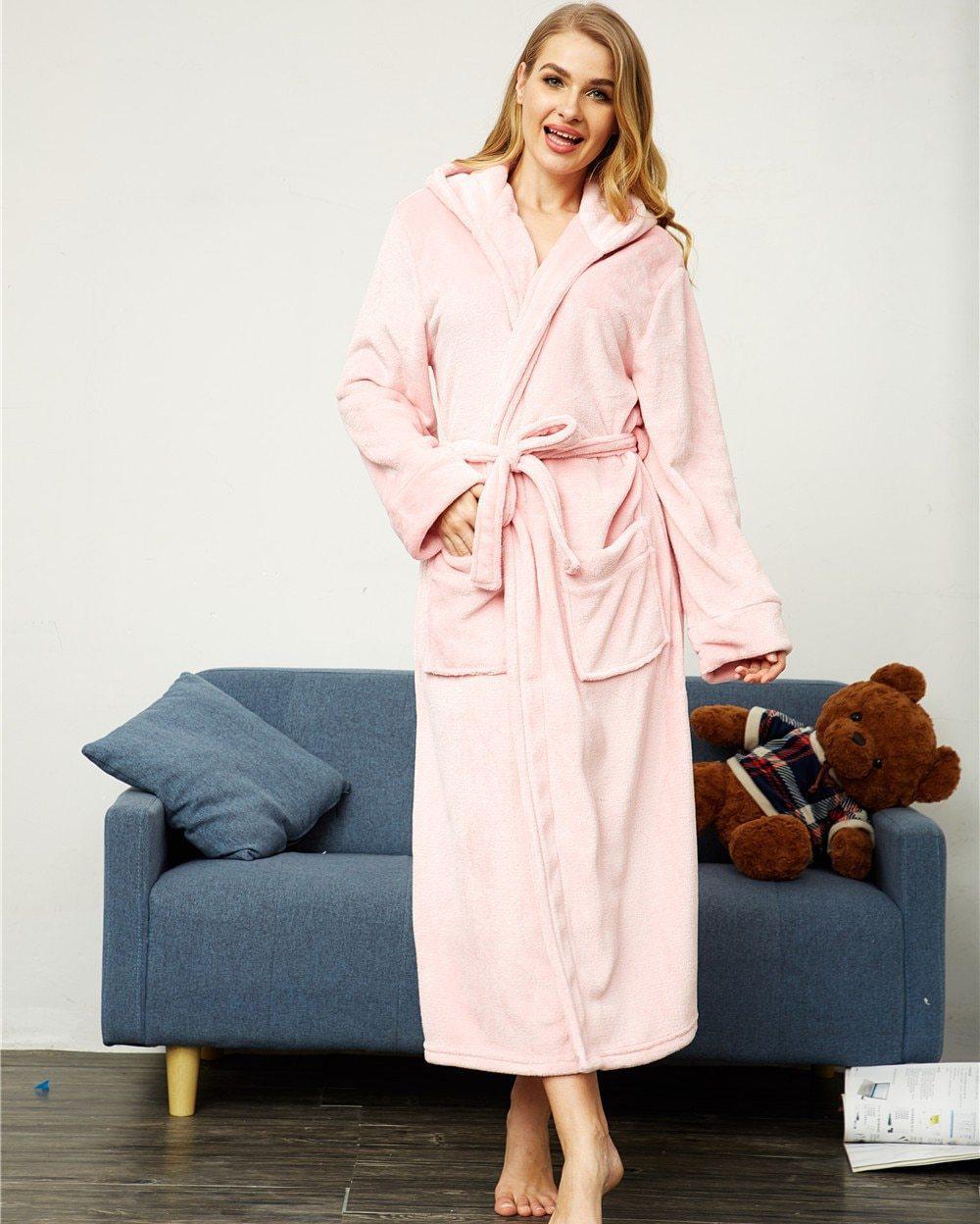 Pink Woven Bathrobe - Image 2
