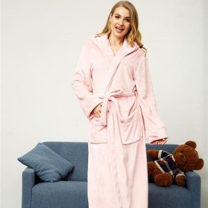 Pink Woven Bathrobe