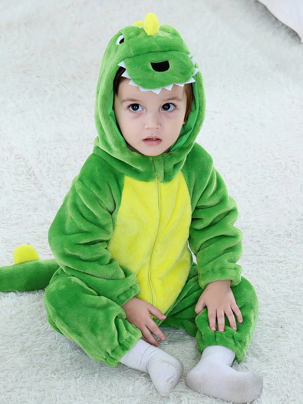 "Green Dinosaur" Baby Pajamas