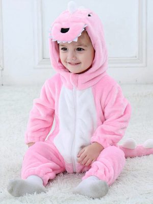 "Pink Dinosaur" Baby Pajamas