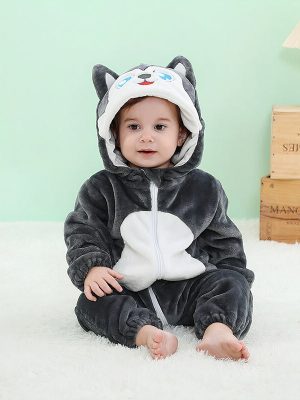 "Cute Husky" Baby Pajamas