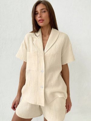 Cotton Crêpe Pajamas