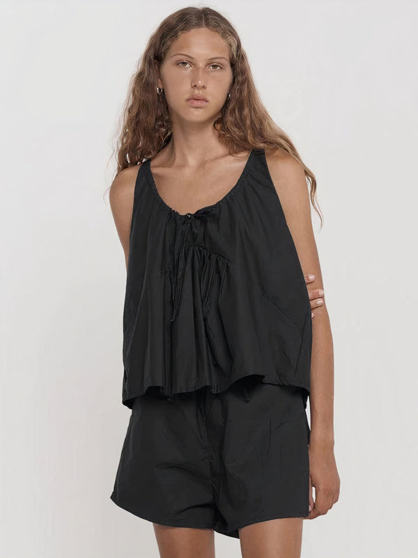 "Black" Cotton Jersey Pajama Set