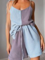 Two-Tone Romper Pajamas
