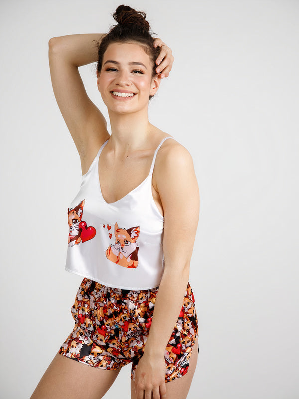 Women's "Fox" Satin Pajamas