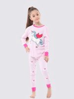 "Scarlet-Winged Unicorn" Girls' Pajamas