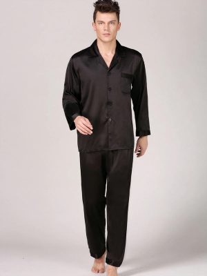 Men's Satin Pajamas "Black"