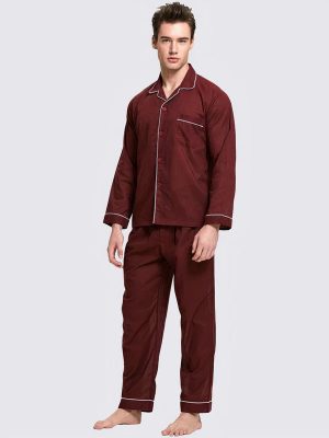 Men's "Sky Blue" Notch-Collar Pajamas