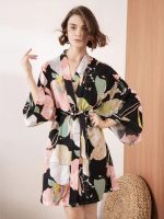 "Flamingo" Women's Satin Robe