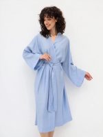 Women's 3/4-Sleeve Robe – Blue