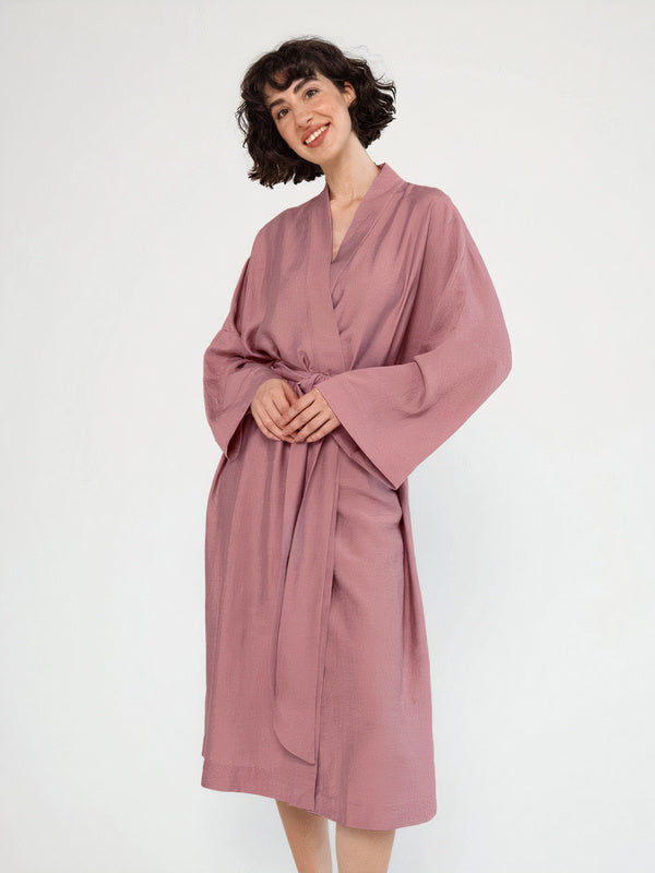 Women's "Rose" 3/4-Sleeve Dressing Gown