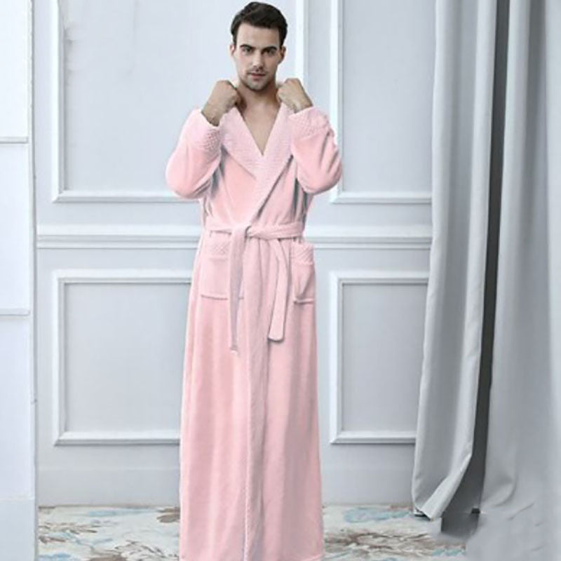 Men's Pink Bathrobe