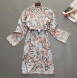 Floral Satin Dressing Gown