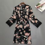 Black Satin Robe