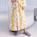 Yellow Floral Bathrobe