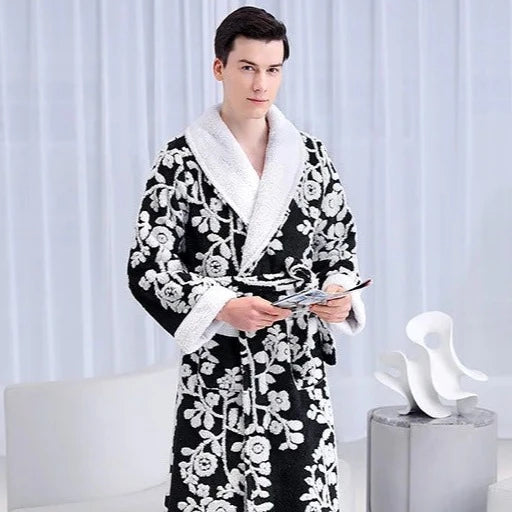 Men's Floral Bathrobe - Image 2