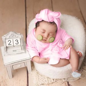 Baby Pink Bathrobe Set