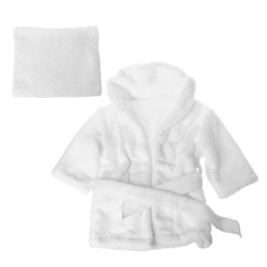 White Baby Bathrobe