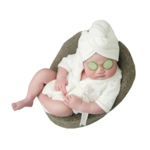 white child's bathrobe