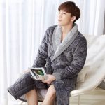 Men's Luxury Light Grey Bathrobe