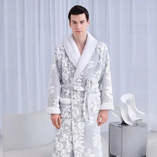 Long Grey Bathrobe - Image 2