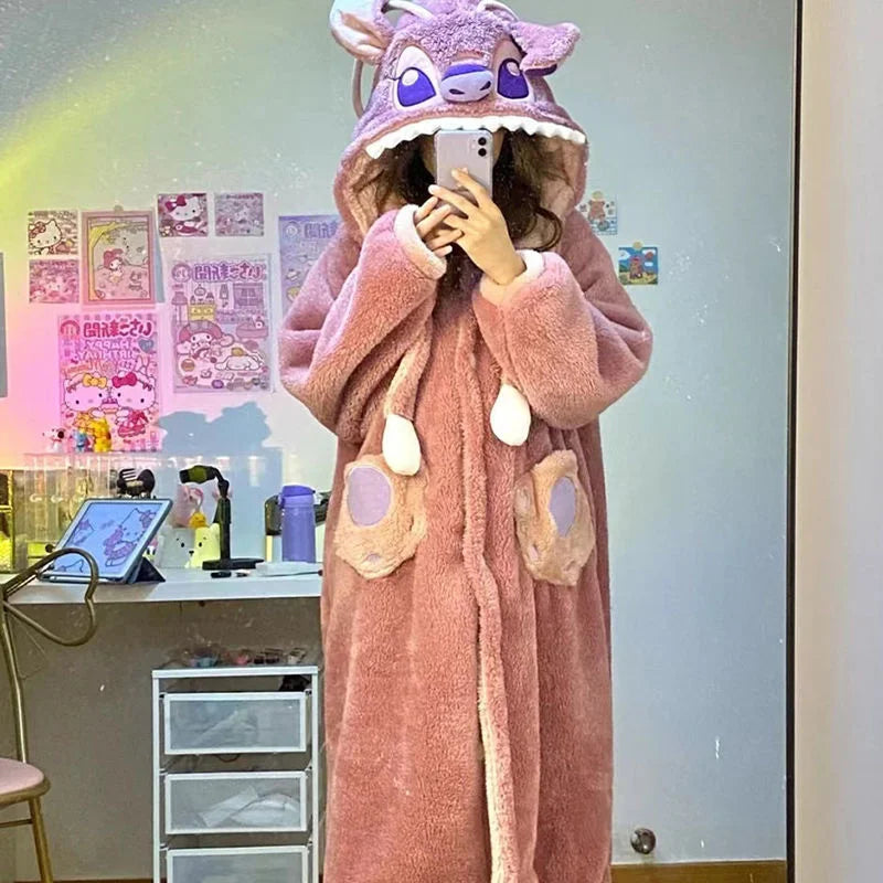 Stitch Bathrobe pink - Image 2