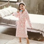 Girls' Pink Ice Cream Print Bathrobe
