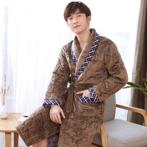 Men's Luxury Light Brown Bathrobe