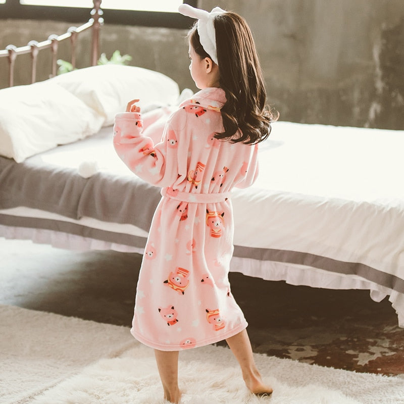 Pink Bear Bathrobe for Girls - Image 2