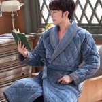 Men's Luxury Light Blue Bathrobe