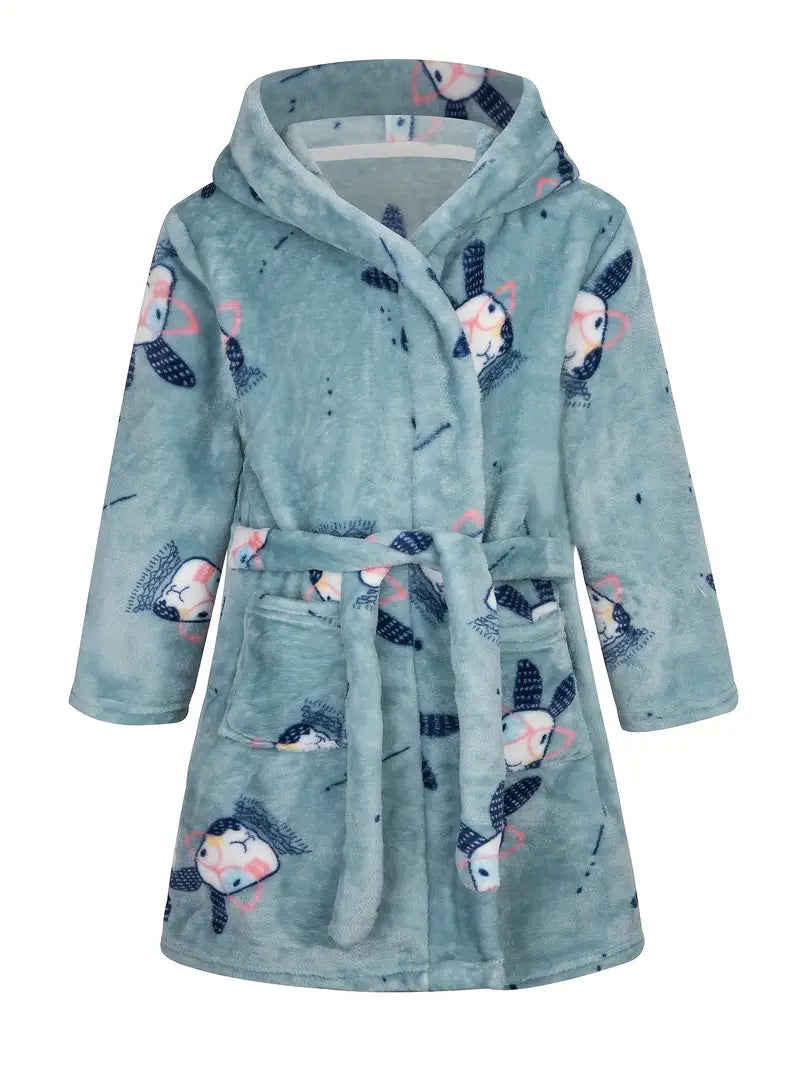 Comfortable Blue Children's Bathrobe - Image 2