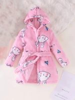 Pink Terry Cloth Bathrobe for Children